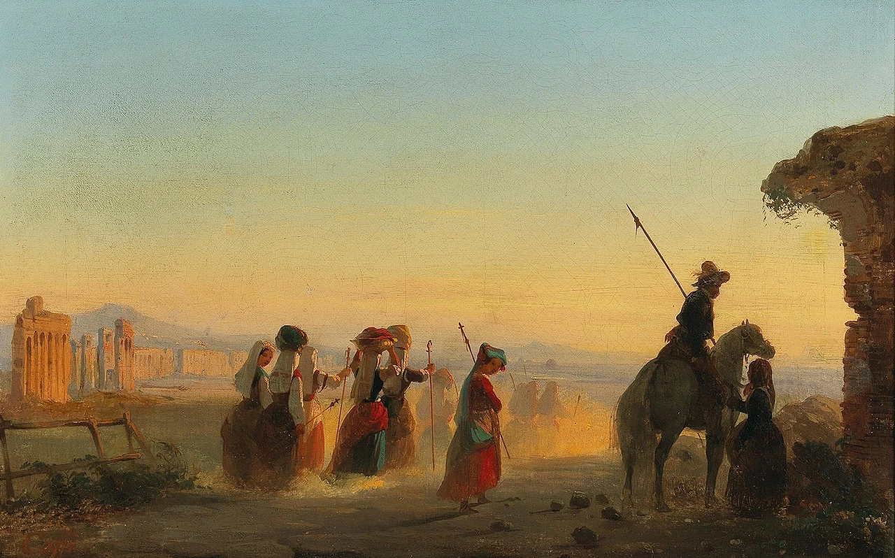 Roma, la Via Appia all'alba